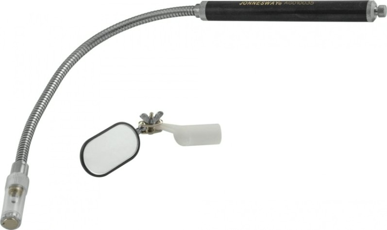 Зеркало телескопическое JONNESWAY AG010035 гибкое прямоугольное (25х50 мм) с магнит. и подсв. [047021]
