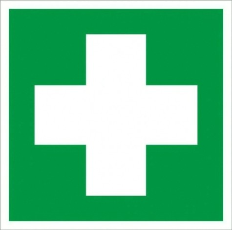 Знак медицинского назначения REXANT 56-0070 (уп. 5 штук) "Аптечка первой медицинской помощи" 100*100мм [56-0070]
