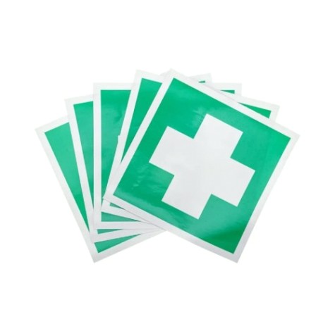 Знак медицинского назначения REXANT 56-0071 (уп. 5 штук) "Аптечка первой медицинской помощи" 200*200мм [56-0071]