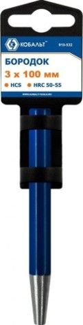 Зубило Кобальт 919-532 бородок 3х100 Зубило Кобальт 919-532 бородок 3х100