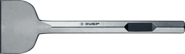 Зубило шестигранное ЗУБР ПРОФЕССИОНАЛ буран hex 28 лопаточное 125х400 мм [29372-125-400]
