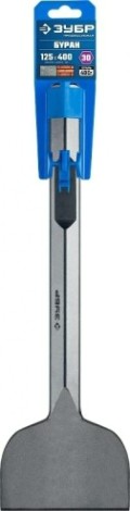 Зубило шестигранное ЗУБР ПРОФЕССИОНАЛ буран hex 28 лопаточное 125х400 мм [29372-125-400]