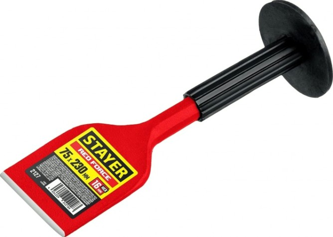 Зубило STAYER Red Force конопатка с протектором, 75х230 мм [2127]