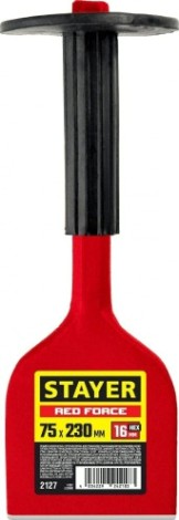 Зубило STAYER Red Force конопатка с протектором, 75х230 мм [2127]