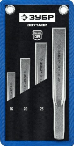 Зубило ЗУБР Двутавр, 2104-H4 набор слесарных по металлу, 4 шт [2104-H4]