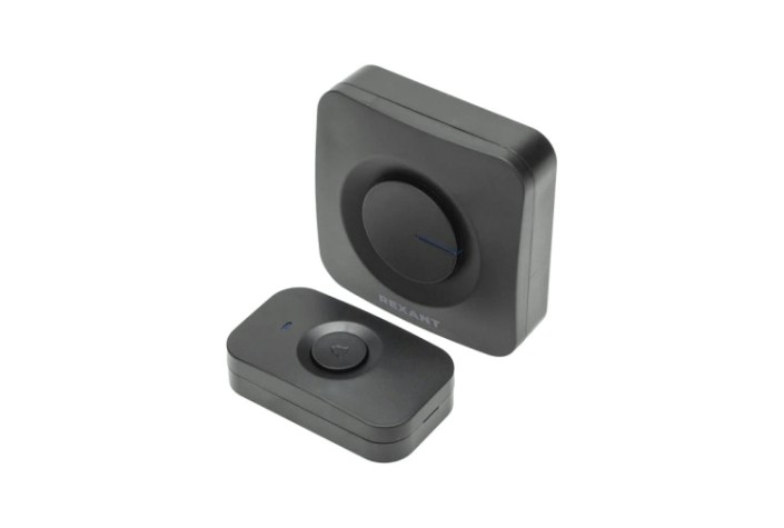 Звонок дверной беспроводной REXANT 73-0017 c цифровым кодированием, 150м IP56 (черный)