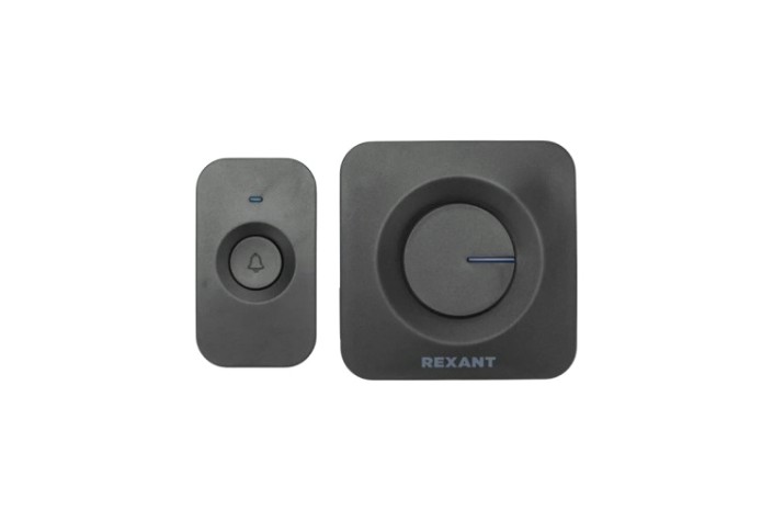 Звонок дверной беспроводной REXANT 73-0017 c цифровым кодированием, 150м IP56 (черный)