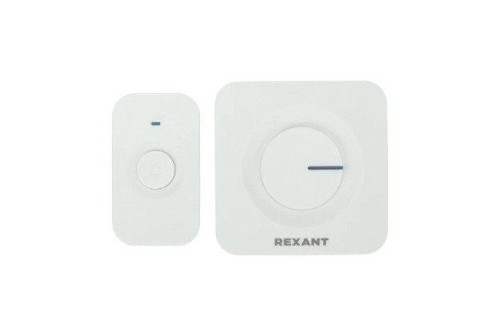 Звонок дверной беспроводной REXANT 73-0018 c цифровым кодированием, 150м IP56 (белый) Звонок дверной беспроводной REXANT 73-0018 c цифровым кодированием, 150м IP56 (белый)