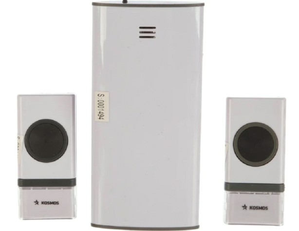 Звонок дверной КОСМОС KOC_AG307C2 беспроводной 32мл.,2хАА, 2 кнопки