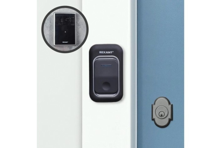 Звонок дверной REXANT 73-0015 беспроводной c цифровым кодированием, 150м