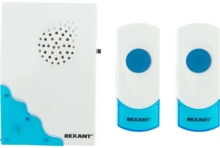 Звонок дверной REXANT 73-0040 беспроводной с двумя кнопками вызова, 100м IP44