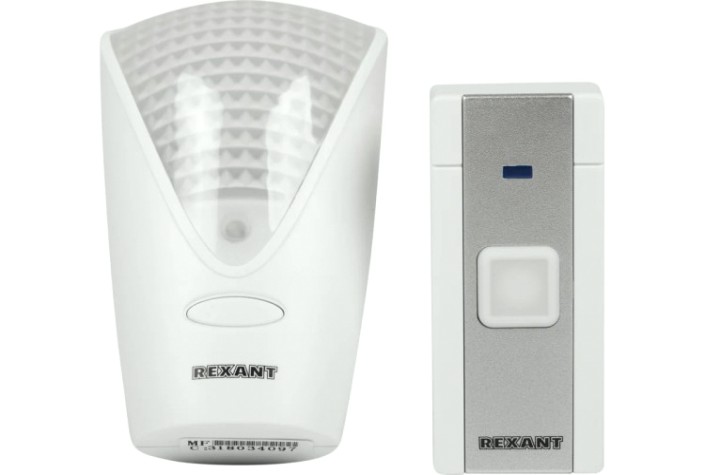 Звонок дверной REXANT 73-0070 беспров. в розетку с подсветкой и индикацией